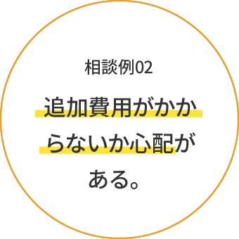 追加費用がかからないか心配がある。